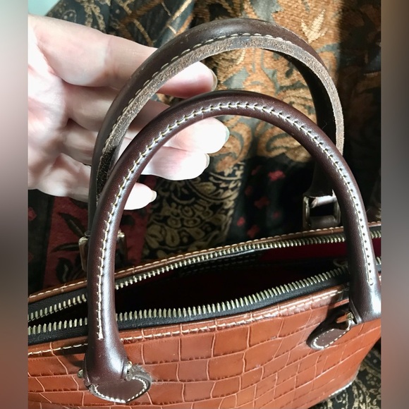 Brown Leather Croc Dooney & Bourke